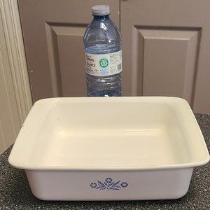 Vintage Corning Ware Blue Cornflower P-322 8x8x2 Square Baking Dish 2Qt USA